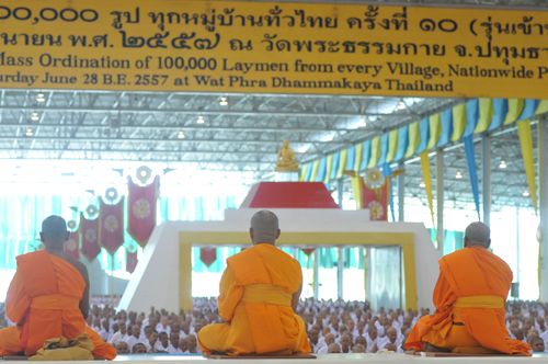 ภาพ No.36782:พิธีบรรพชา กล่าวคำขอบรรพชา และคล้องอังสะ