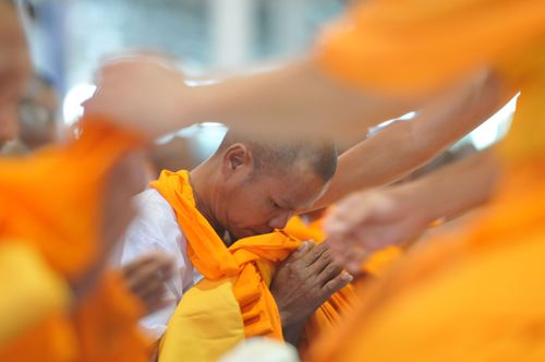 ภาพ No.36788:พิธีบรรพชา กล่าวคำขอบรรพชา และคล้องอังสะ