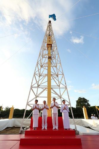 ภาพ No.11962:ประมวลภาพพิธีโปรยทรายและตอกเสาเข็มมงคล "พระมหาเจดีย์ทัตตชีโว"