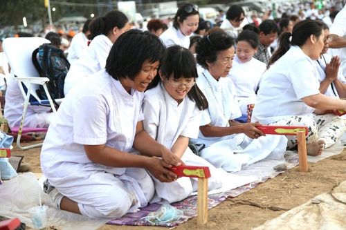 ภาพ No.11970:ประมวลภาพพิธีโปรยทรายและตอกเสาเข็มมงคล "พระมหาเจดีย์ทัตตชีโว"