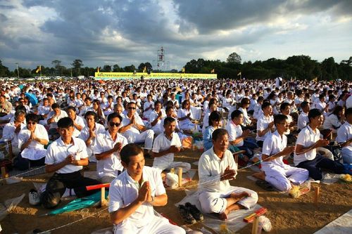 ภาพ No.11987:ประมวลภาพพิธีโปรยทรายและตอกเสาเข็มมงคล "พระมหาเจดีย์ทัตตชีโว"