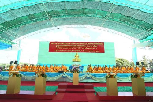 ภาพ No.12003:ประมวลภาพพิธีโปรยทรายและตอกเสาเข็มมงคล "พระมหาเจดีย์ทัตตชีโว"