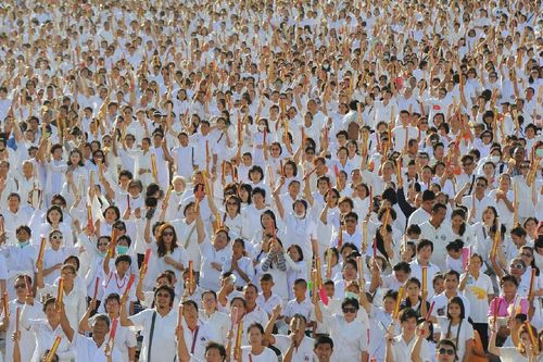 ภาพ No.12008:ประมวลภาพพิธีโปรยทรายและตอกเสาเข็มมงคล "พระมหาเจดีย์ทัตตชีโว"