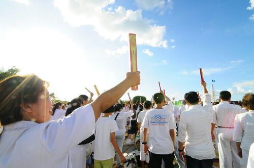 ภาพ No.12011:ประมวลภาพพิธีโปรยทรายและตอกเสาเข็มมงคล "พระมหาเจดีย์ทัตตชีโว"