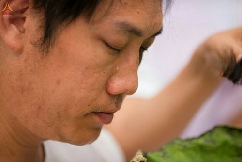 ภาพ No.16239:ประมวลภาพพิธีปลงผมธรรมทายาท รุ่นบูชาธรรม 71 ปี พระเทพญาณมหามุนี