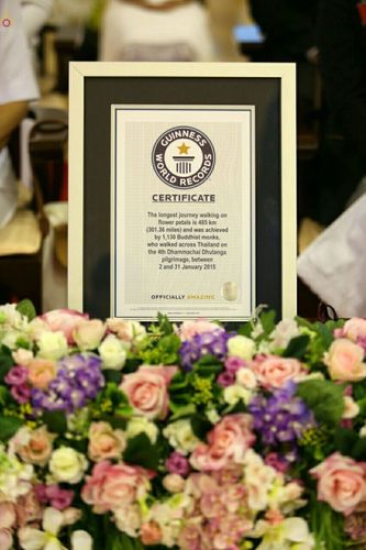 ภาพ No.18934:ประมวลภาพพิธีถวายใบประกาศเกียรติคุณกินเนสส์ เวิลด์ เรคคอร์ดปีที่ 4