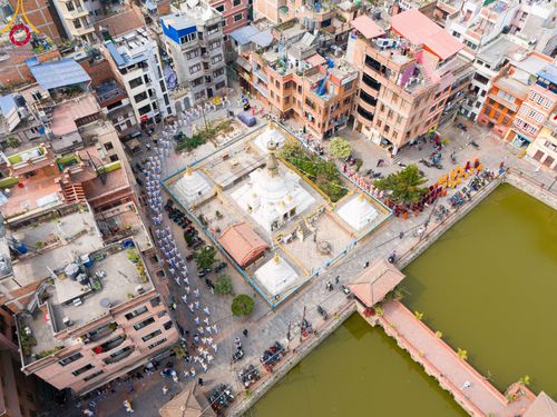 ภาพ No.313566:วันพฤหัสบดีที่ 12 มีนาคม พ.ศ. 2569 ขบวนแห่นาคธรรมทายาทในโครงการบรรพชาสามเณร 500 รูป  จาก นาคบาฮาล (Nagbahal) สู่จัตุรัสปาทัน (Patan Durbar Square) ประเทศเนปาล