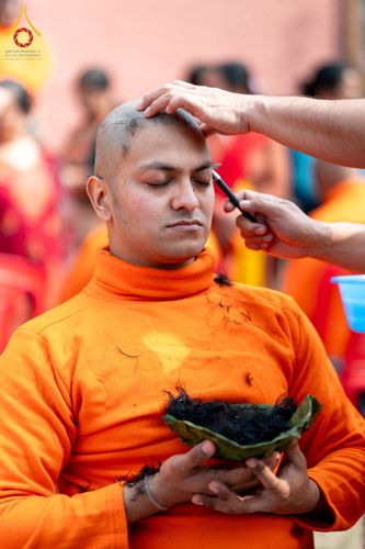 ภาพ No.209784:วันที่ 28 กุมภาพันธ์ พ.ศ.2568 พิธีเปิดโครงการบวชสามเณร พิธีถวายไทยธรรม พิธีขอขมามอบผ้าไตร  ณ เมืองปาตัน ประเทศเนปาล