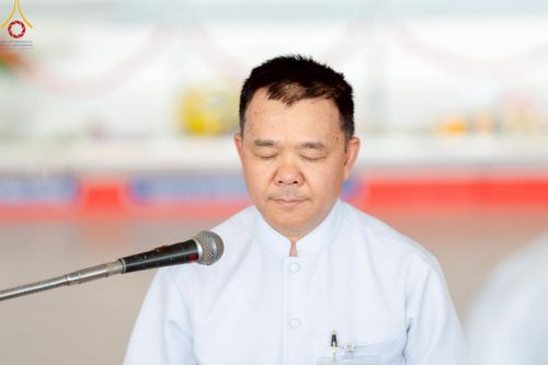 ภาพ No.223163:วันที่ 2 -10 พฤษภาคม พ.ศ. 2568 พิธีตัดปอยผม ปลงผม พิธีขอขมาลาอุปสมบทอุทิศชีวิต ของอุบาสก พิสิทธิ์ หมื่นแกล้ว  ณ วัดพระธรรมกาย