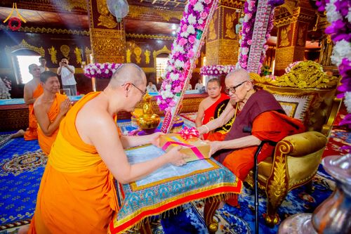 ภาพ No.224427:วันที่ 8 พฤษภาคม พ.ศ. 2568 พิธีถวายมหาสังฆทาน 101 วัด  บูชาธรรมอายุวัฒนมงคล 100 ปี สมเด็จอาชญาธรรมพระเจ้า สมเด็จพระสังฆราชแห่งคณะสงฆ์ไทยเขิน นครเชียงตุง ในนามพระครูบาไชยบูลย์ ธัมมชโย ณ วัดราชฐานหลวงเชียงยืน รัฐฉาน สาธารณรัฐแห่งสหภาพเมียนมา