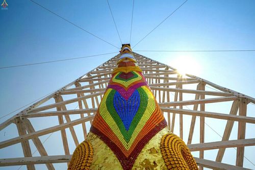 ภาพ No.23140:พิธีตอกเสาเข็มมงคล "มหาสุวรรณรัตนอินทขิล" สถาปนาสร้างอนุสรณ์สถาน มหาวิหารพระมงคลเทพมุนี สถานที่เผยแผ่ธรรมครั้งแรก ที่วัดบางปลา