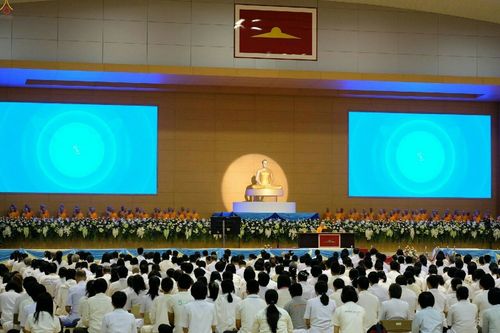 ภาพ No.23159:พิธีตอกเสาเข็มมงคล "มหาสุวรรณรัตนอินทขิล" สถาปนาสร้างอนุสรณ์สถาน มหาวิหารพระมงคลเทพมุนี สถานที่เผยแผ่ธรรมครั้งแรก ที่วัดบางปลา