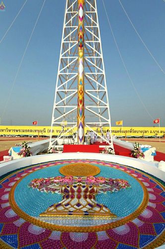 ภาพ No.23179:พิธีตอกเสาเข็มมงคล "มหาสุวรรณรัตนอินทขิล" สถาปนาสร้างอนุสรณ์สถาน มหาวิหารพระมงคลเทพมุนี สถานที่เผยแผ่ธรรมครั้งแรก ที่วัดบางปลา