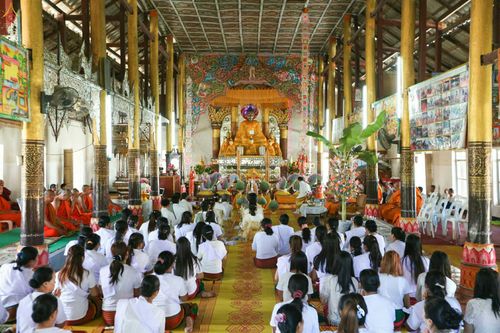 ภาพ No.27034:พิธีทอดกฐินธรรมชัย ณ วัดสามัคคีสวนดอก เอิ่งกาดเต่า นครเชียงตุง สาธารณรัฐแห่งสหภาพเมียนมาร์