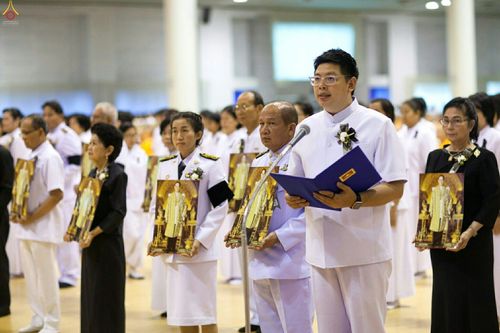 ภาพ No.27307:พิธีสวดพระพุทธมนต์ บำเพ็ญจิตภาวนาครบรอบปัญญาสมวาร (๕๐ วัน)