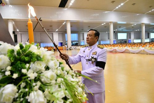 ภาพ No.27314:พิธีสวดพระพุทธมนต์ บำเพ็ญจิตภาวนาครบรอบปัญญาสมวาร (๕๐ วัน)