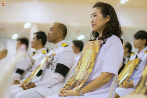 ภาพ No.27343:พิธีสวดพระพุทธมนต์ บำเพ็ญจิตภาวนาครบรอบปัญญาสมวาร (๕๐ วัน)