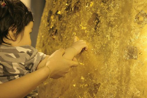 ภาพ No.28078:พิธีปิดแผ่นทองระฆังธรรม เข้าสู่ยุคชาวศิวิไลซ์และพิธีสวดธัมมจักกัปปวัตนสูตร