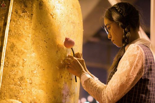 ภาพ No.27623:พิธีปิดแผ่นทองระฆังธรรม เข้าสู่ยุคชาวศิวิไลซ์และพิธีสวดธัมมจักกัปปวัตนสูตร