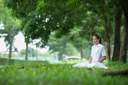 ภาพ No.23390:อุบาสิกา สตรีผู้นั่งใกล้พระรัตนตรัย