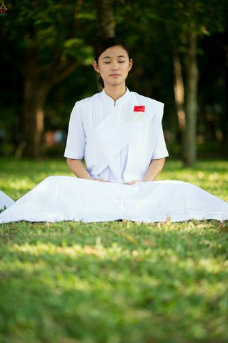 ภาพ No.23412:อุบาสิกา สตรีผู้นั่งใกล้พระรัตนตรัย