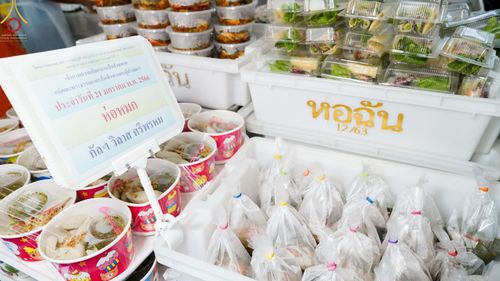 ภาพ No.73080:พิธีถวายภัตตาหารเป็นสังฆทาน แด่คณะพระธรรมยาตราฯ ในโครงการธรรมยาตรากตัญญูบูชา มหาปูชนียาจารย์ พระมงคลเทพมุนี(สด จนฺทสโร) พระผู้ปราบมาร อนุสรณ์สถาน 7 แห่ง ปีที่ 11 วันที่ 21 มกราคม พ.ศ. 2566