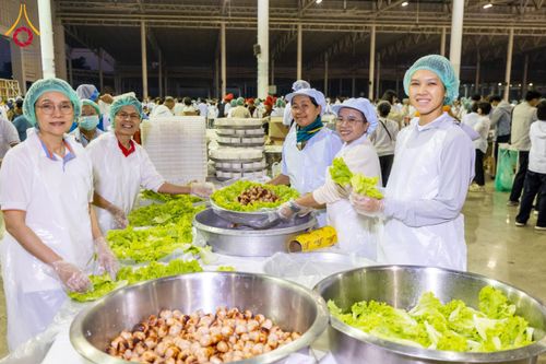 ภาพ No.204313:พิธีถวายภัตตาหารเป็นสังฆทาน แด่พระธรรมยาตรา ณ วัดพระธรรมกาย ตำบลคลองสาม อำเภอคลองหลวง จังหวัดปทุมธานี ในโครงการธรรมยาตรา กตัญญูบูชา มหาปูชนียาจารย์ พระมงคลเทพมุนี(สด จนฺทสโร) พระผู้ปราบมาร อนุสรณ์สถาน 7 แห่ง ปีที่ 13 วันที่ 31 มกราคม พ.ศ. 2568