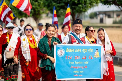 ภาพ No.317005:วันเสาร์ที่ 28 มีนาคม พ.ศ.2569 ธรรมยาตราจาริก ณ ซุ้มประตูลุมพินีเกต(Lumbini Gate) ประเทศเนปาล