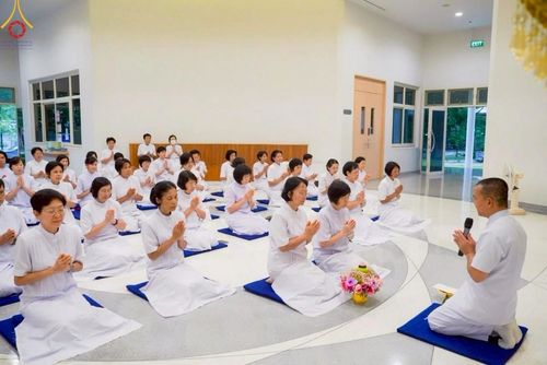 ภาพ No.223232:วันที่ 2 -10 พฤษภาคม พ.ศ. 2568 พิธีตัดปอยผม ปลงผม พิธีขอขมาลาอุปสมบทอุทิศชีวิต ของอุบาสก พิสิทธิ์ หมื่นแกล้ว  ณ วัดพระธรรมกาย