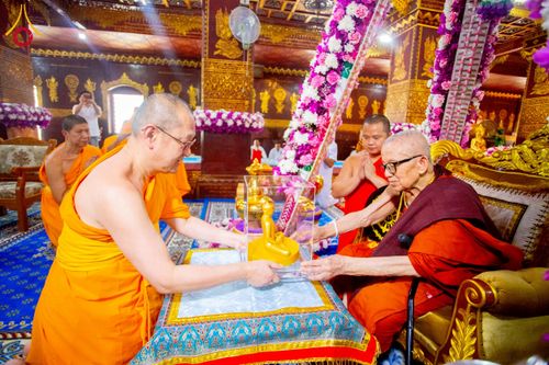 ภาพ No.224404:วันที่ 8 พฤษภาคม พ.ศ. 2568 พิธีถวายมหาสังฆทาน 101 วัด  บูชาธรรมอายุวัฒนมงคล 100 ปี สมเด็จอาชญาธรรมพระเจ้า สมเด็จพระสังฆราชแห่งคณะสงฆ์ไทยเขิน นครเชียงตุง ในนามพระครูบาไชยบูลย์ ธัมมชโย ณ วัดราชฐานหลวงเชียงยืน รัฐฉาน สาธารณรัฐแห่งสหภาพเมียนมา