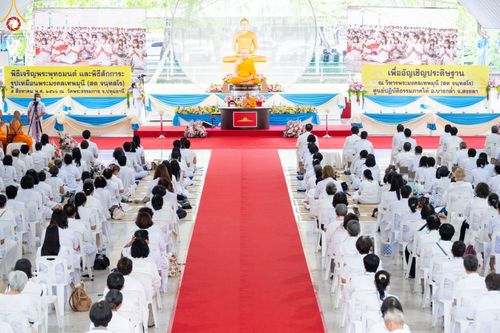 ภาพ No.85026:พิธีเจริญพระพุทธมนต์และพิธีสักการะ รูปเหมือนพระมงคลเทพมุนี (สด จนฺทสโร) ในวันที่ 5 สิงหาคม พ.ศ. 2566 ณ วัดพระธรรมกาย จ.ปทุมธานี เพื่ออัญเชิญประดิษฐาน  ณ วิหารพระมงคลเทพุนี (สด จนฺทสโร) ศูนย์ปฏิบัติธรรมภาคใต้ อ.บางกล่ำ จ.สงขลา