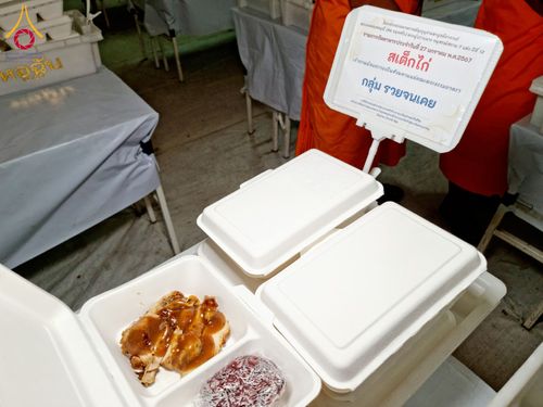 ภาพ No.119084:พิธีถวายภัตตาหารเป็นสังฆทาน แด่คณะพระธรรมยาตรา วันที่ 27 มกราคม พ.ศ. 2567 ณ อนุสรณ์สถานบางปลา จ.นครปฐม