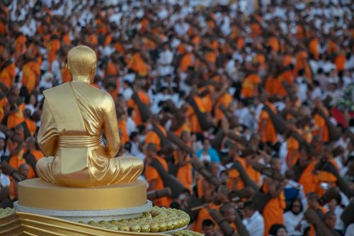 ภาพ No.32664:โครงการธรรมยาตรา เส้นทางพระผู้ปราบมาร ปีที่ 6 ณ อนุสรณ์สถานบางปลา