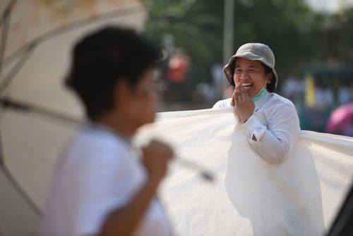 ภาพ No.32792:โครงการธรรมยาตรา เส้นทางพระผู้ปราบมาร ปีที่ 6 ณ อนุสรณ์สถานคลองบางนางแท่น