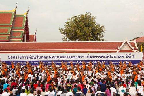 ภาพ No.33622:โครงการธรรมยาตรา เส้นทางพระผู้ปราบมาร ปีที่ 7 ณ วัดสองพี่น้อง