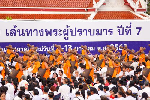 ภาพ No.33781:โครงการธรรมยาตรา เส้นทางพระผู้ปราบมาร ปีที่ 7 ณ วัดสองพี่น้อง