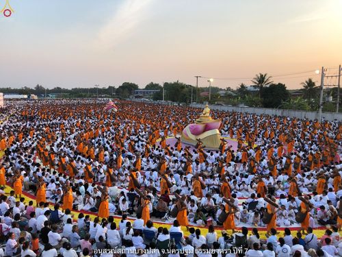 ภาพ No.34125:โครงการธรรมยาตรา เส้นทางพระผู้ปราบมาร ปีที่ 7 ณ อนุสรณ์สถานบางปลา