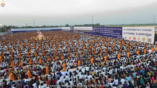 ภาพ No.34127:โครงการธรรมยาตรา เส้นทางพระผู้ปราบมาร ปีที่ 7 ณ อนุสรณ์สถานบางปลา