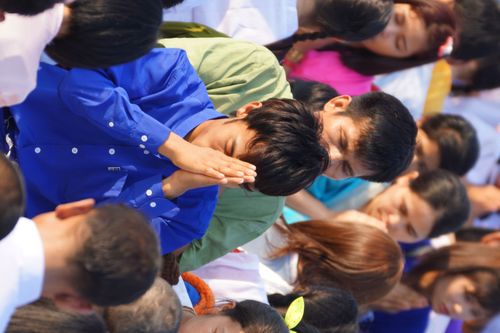 ภาพ No.34350:โครงการธรรมยาตรา เส้นทางพระผู้ปราบมาร ปีที่ 7 ณ อนุสรณ์สถานบางปลา