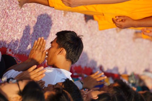 ภาพ No.34353:โครงการธรรมยาตรา เส้นทางพระผู้ปราบมาร ปีที่ 7 ณ อนุสรณ์สถานบางปลา