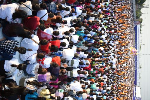ภาพ No.34149:โครงการธรรมยาตรา เส้นทางพระผู้ปราบมาร ปีที่ 7 ณ อนุสรณ์สถานบางปลา