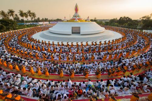 ภาพ No.34467:โครงการธรรมยาตรา เส้นทางพระผู้ปราบมาร ปีที่ 7 ณ อนุสรณ์สถานคลองบางนางแท่น