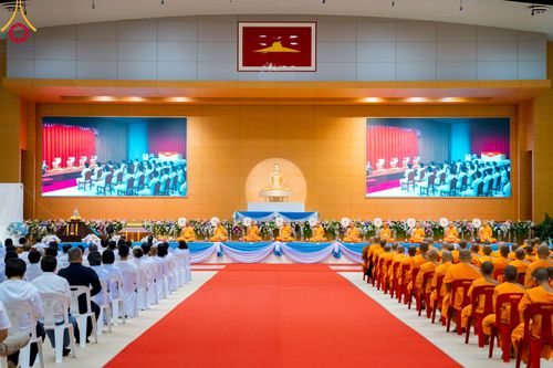 ภาพ No.90824:พิธีบำเพ็ญกุศลสวดพระอภิธรรม  อุบาสกถาวร พรหมถาวร (อุบาสกผู้ปั้นพระ) คืนที่ 4 วันอังคารที่ 17 ตุลาคม พ.ศ. 2566 ณ ห้องแก้วสารพัดนึก 1 สภาธรรมกายสากล วัดพระธรรมกาย จ.ปทุมธานี