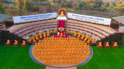 ภาพ No.31825:พิธีต้อนรับตราตั้งเจ้าคณะอำเภอฮอด พระครูสังวรสิทธิโชติ วิชาญ อิทฺธินาโค