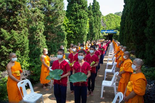 ภาพ No.31847:พิธีปลงผมสามเณรภาคฤดูร้อน รุ่นที่ 28 ประจำปี 2564	