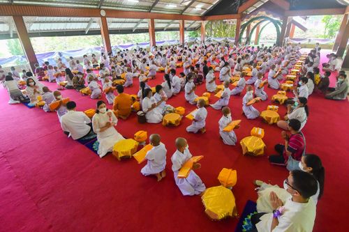 ภาพ No.36950:พิธีบรรพชาสามเณรภาคฤดูร้อน รุ่นที่ 28 ประจำปี 2564 ณ วัดบ้านขุน