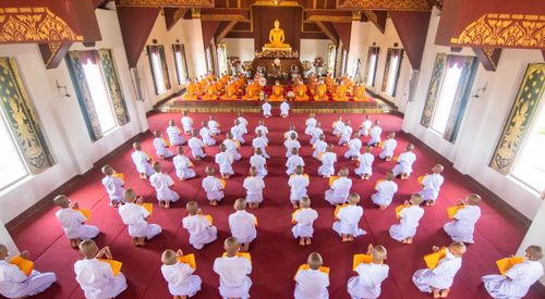 ภาพ No.36949:พิธีบรรพชาสามเณรภาคฤดูร้อน รุ่นที่ 28 ประจำปี 2564 ณ วัดบ้านขุน