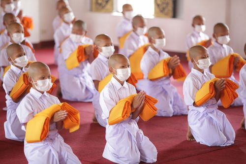 ภาพ No.36957:พิธีบรรพชาสามเณรภาคฤดูร้อน รุ่นที่ 28 ประจำปี 2564 ณ วัดบ้านขุน