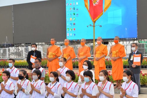 ภาพ No.28885:วันคุ้มครองโลก พิธีจุดประทีปแปรอักษรที่ใหญ่ที่สุดในโลก ถวายเป็นพุทธบูชา ผ่านระบบ ZOOM 