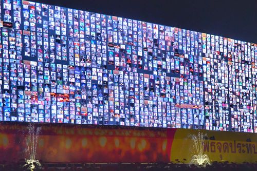 ภาพ No.29014:วันคุ้มครองโลก พิธีจุดประทีปแปรอักษรที่ใหญ่ที่สุดในโลก ถวายเป็นพุทธบูชา ผ่านระบบ ZOOM 